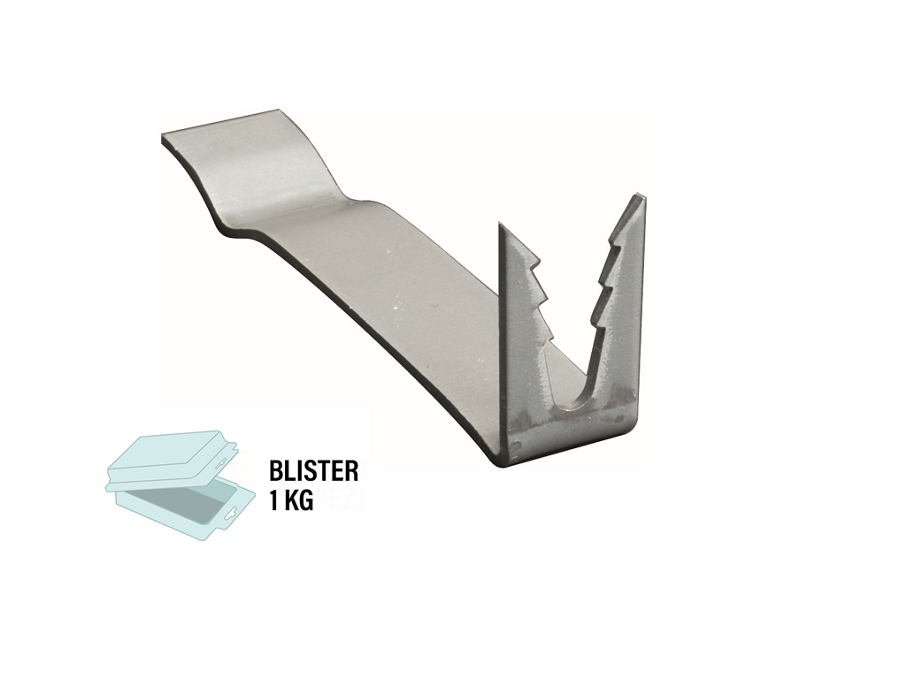 sipbls103.png Arpione 2 Punte Spessore mm.1,8 Larghezza mm.18 cm.11 in Blister da kg.1 - immagine 1