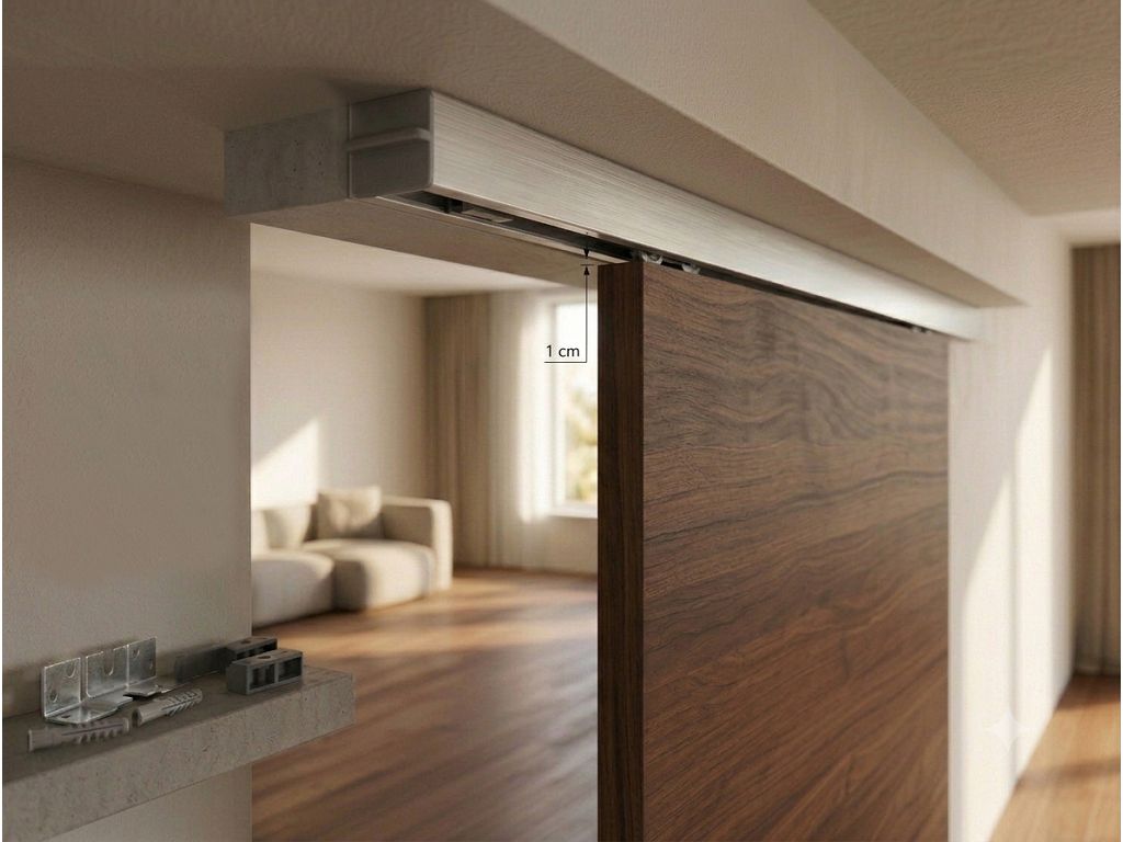 Binario Singolo Dragon Blu mm.33x27,5 Alluminio Naturale Portata kg.80 cm.200  Sliding - immagine 2