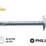 VITE AUTOPERFORANTE TC FALSA RONDELLA ZINCATA PH2 IN BLISTER mm.4,2 VARIE LUNGHEZZE  | TECFI