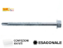 VITE T.E CON FALSA RONDELLA AUTOPERFORANTE ZINCATA CAPACITÀ FORO 6 mm.IN BLISTER mm. 6,3 VARIE LUNGHEZZE | TECFI