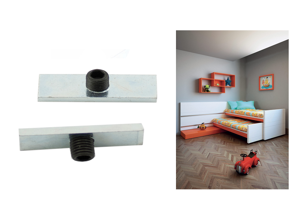 tsc303c.png Fermo per Letto con Vite Zincato Terno Scorrevoli - immagine 1