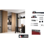 SISTEMA PORTA SCORREVOLE modello FLUID EVOLUTION STAFFA INVISIBILE AMMORTIZZATA OLIO | TERNO SCORREVOLI