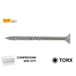 VITE TRUCIOLARE TSP IMPRONTA TORX TX25 ZINCATE IN BLISTER mm.5,0x VARIE LUNGHEZZE | TECFI