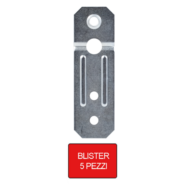 Piastrina di Fissaggio Zincato mm.80x25 in Blister da pz.5 | Sipa