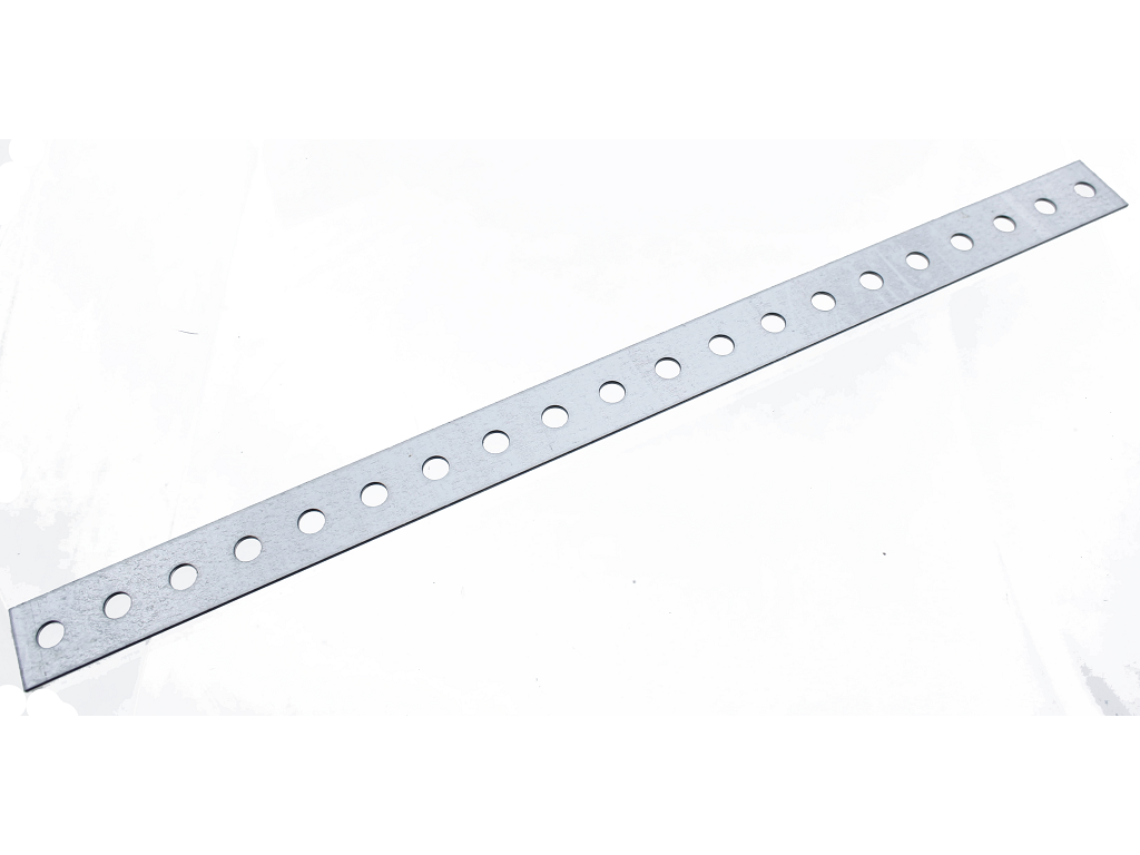143.png PIASTRINA FORATA SPESSORE 1,0 mm. ZINCATO LARGHEZZA 20 mm. prodotto da SIPA - immagine 1