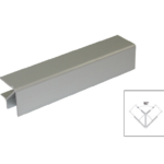 Angolo per zoccolo 90°Alluminio Anodizzato Spazzolato Naturale S/10 varie altezze | Volpato