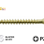 VITE TRUCIOLARE TSP IMPRONTA CROCE PZ1 OTTONATA IN BLISTER mm.2,5 VARIE LUNGHEZZE | TECFI
