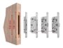 Serratura Patent Mediana Polaris Magnetica WC Bordo Tondo Frontale 18x196 mm. Interasse 96 Entrata 50 mm. varie finiture | AGB - immagine 7