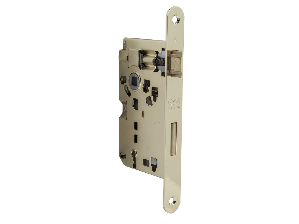 agbb00571aov.png Serratura Patent Piccola Bordo Tondo Frontale 20x188 mm.Interasse 70 AOV-Ottonato varie entrate | AGB - immagine 1