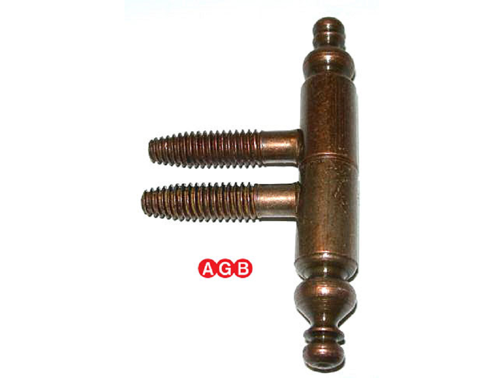 agbe001320902.png Cerniera per Legno Anuba 2 Gambi Barocco Senza Segno d.9 Bronzo | AGB - immagine 1