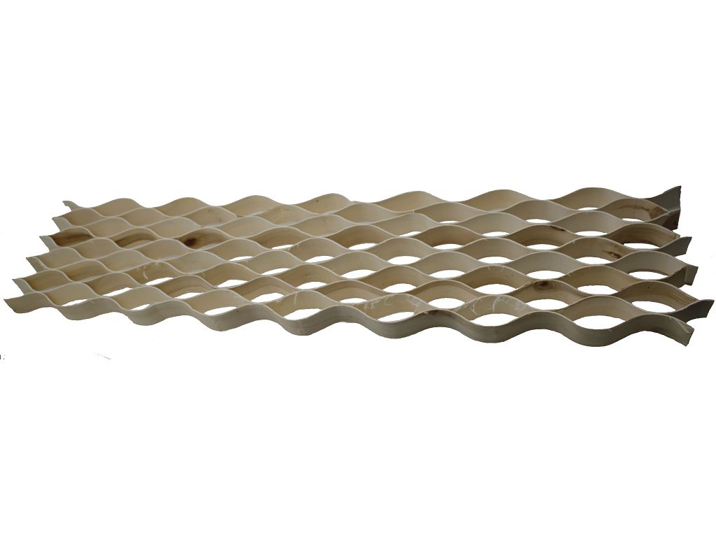 alveolare_nido_ape_fisso_legno_pioppo.jpg Nido D'Ape Fisso Legno Pioppo cm.94x23/25 Spessore mm.32 Confezione Pz.32 Alveolare - immagine 1