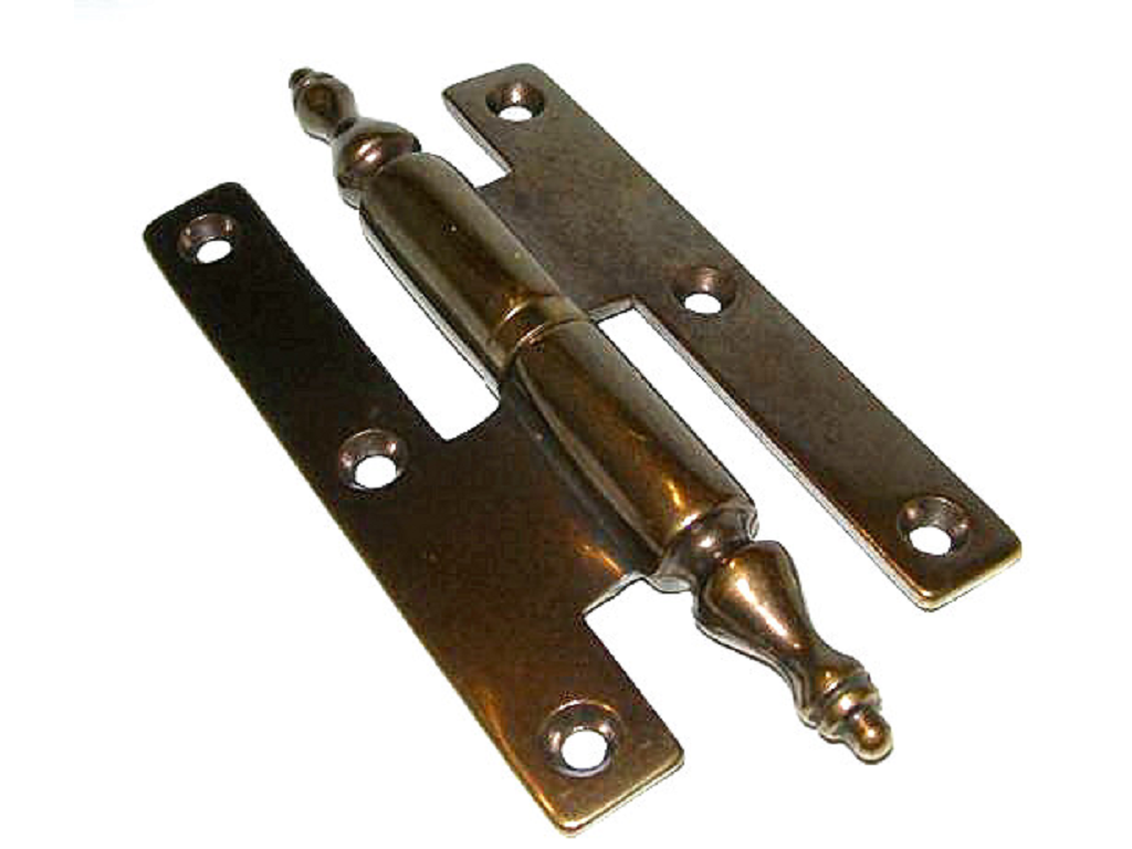 boe60mm100xbd.png Cerniera Paumelles con Piramide Bordo Quadro mm.100x55 OB-Ottone Bronzato SX o DX Bonel - immagine 1