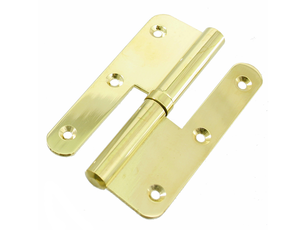 boe865mm100dolv.png Cerniera a Libro Cuscinetto Import Bordo Tondo mm.100x65 OLV-Ottone Lucido DX o SX Bonel - immagine 1