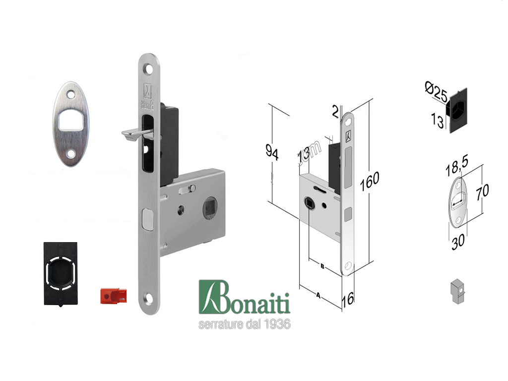 bon40h2105087.png SERRATURA INFILARE GANCIO H21 Q8+NICCHIA F.16x160+TIRARE ENTRATA 50 VARIE FINITURE - immagine 1