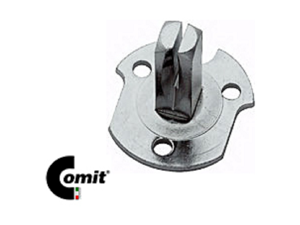 citfe08.png Piastra con Quadro 8 d.25x25h Blocca Pomolo Zincato | Comit - immagine 1