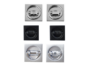 Maniglia Incasso Quadra Porta Libro modello K302A01 d.53x53/48 con Doppio Anello Attivo-Attivo varie finiture | Comit