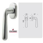 Maniglia per Finestra DK Robodue Rosetta Ovale Senza Movimento vair finiture  Colombo Design