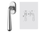Maniglia per Finestra DK Robodue Rosetta Ovale Senza Movimento vair finiture  Colombo Design - immagine 3