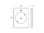 Rosetta Rettangolare con Sottorosetta Nylon Foro d.46,5 mm CR-Cromo  Colombo Design - immagine 2