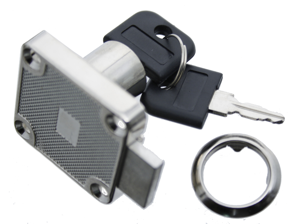 cof02f7100192208.png Serratura per Cassetto con Cilindro Nichelato d.19x22mm - immagine 1