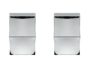 Coppia Pomolo Girevole Square d.52x52x64h Bocchetta Foro Chiave CR-Cromo  Colombo Design