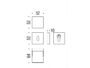 Coppia Pomolo Girevole Square d.52x52x64h Bocchetta Foro Chiave CR-Cromo  Colombo Design - immagine 2