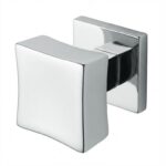 Coppia Pomolo Girevole Square d.55x55x63h Rosetta Quadra d.52x52x10h varie finiture  Colombo Design