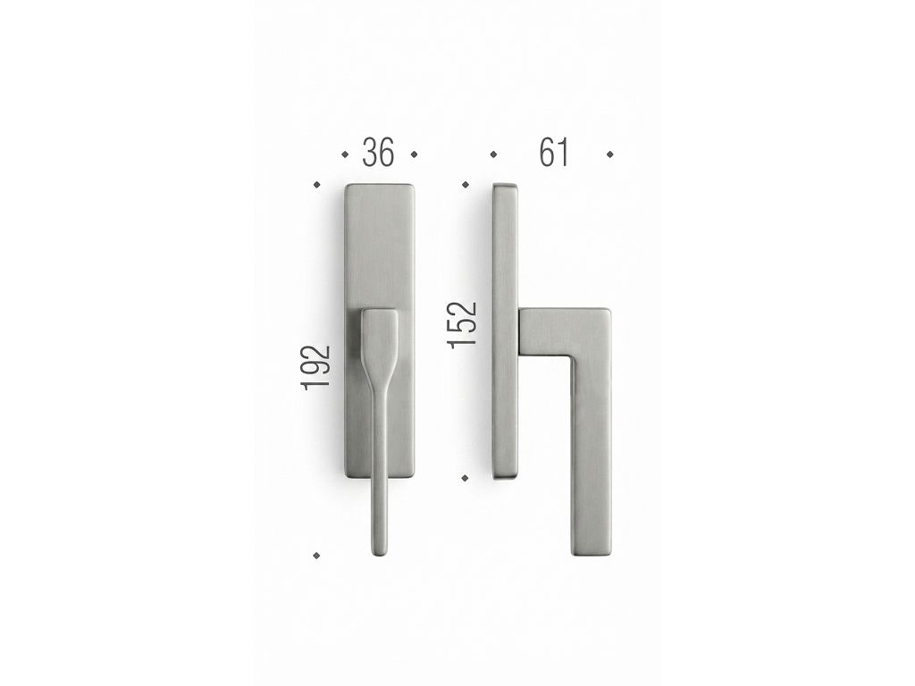 Maniglia per Finestra Cremonese Dea Impugnatura Maniglia senza Movimento Placca 36x151 CM-Cromat  Colombo Design - immagine 2