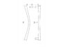 Maniglione Noa Curvo Interasse 450 mm.495x70,5h CR-Cromo  Colombo Design - immagine 2