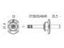 Movimento per Maniglia DK Zero 8 Scatti Ø 7 Lunghezza mm.40   Colombo Design - immagine 2