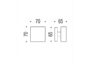 Pomolo Fisso Square d.70x70x65h Rosetta Quadra d.65x65x10h varie finiture  Colombo Design - immagine 3