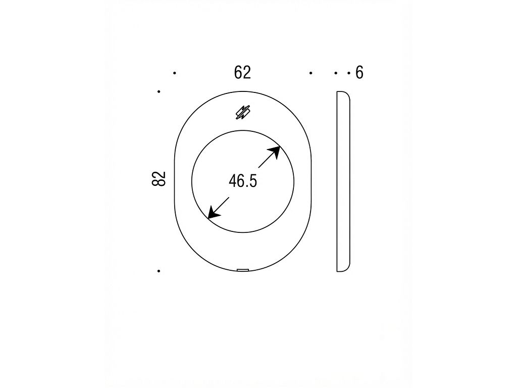 Rosetta Ovale con Sottorosetta Nylon Foro d.46,5 mm CR/Cromo | Colombo - immagine 2