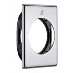 Rosetta Rettangolare con Sottorosetta Nylon Foro d.46,5 mm CR-Cromo  Colombo Design