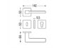 Maniglia Esprit Rosetta Quadra d.50x50x6,5h Bocchetta Foro Chiave varie finiture  Colombo Design - immagine 3