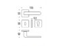 Maniglia Fedra Rosetta Quadra d.50x50x6,5h Bocchetta Foro Chiave varie Finiture  Colombo Design - immagine 5