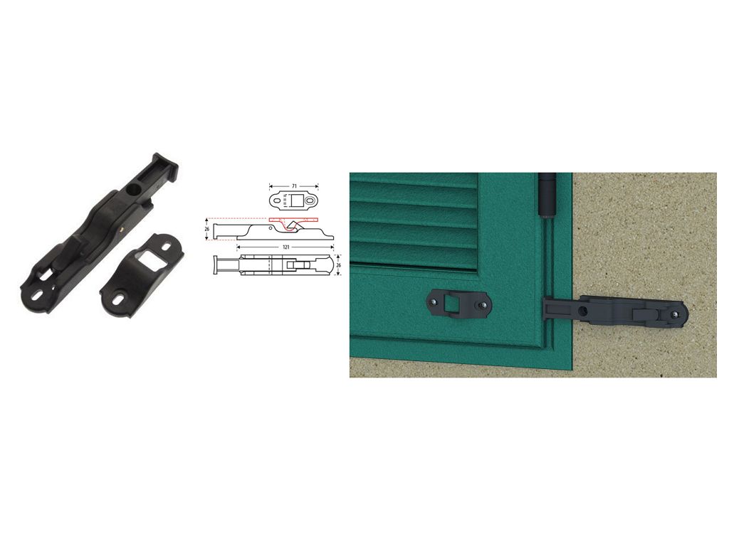 didieffe_fermapersiana_automatico_con_molla_nylon.jpg Fermapersiana Automatico Nylon con Molla Acciaio mm.121x26x26 Didieffe - immagine 1