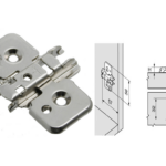 Piastra Clip Cerniera Montaggio a Croce con Eccentrico Nichelato varie altezze | Blum