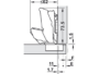 Cerniera per Ante Profonde con Molla Blumotion 125° da avvitare Foro d.35 diritta Clip Top Nichelato | Blum - immagine 3