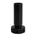 Piede PVC nero per Zoccolo a Tubo Innesto per Base Frigo Nero in blister da pezzi 4 cm.15 Accorciabile |  Volpato
