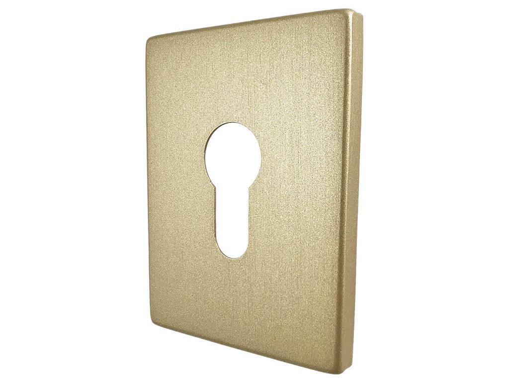 Bocchetta Rettangolare Foro Yale per Cilindro Europeo mm.62x82x5h varie finiture Fimet Maniglie - immagine 3