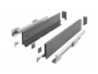 Guide per cassetti Axispro Soft close estrazione totale con Spondina Antracite B mm.116 varie lunghezze  GTV