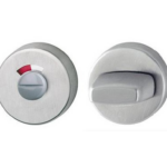 Nottolino WC Q6 Rosetta Tonda D.50x10 Libero-Occupato Alluminio F1-Argento  Hoppe