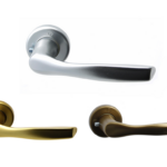 Maniglia Milano Rosetta Tonda d.45x8h Bocchetta Foro Chiave Anodizzato varie finiture  Hoppe