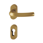 Maniglia Tokyo Rosetta Ovale d.30x68h Bocchetta Foro Yale per Cilindro Europeo F4-Bronzo   Hoppe