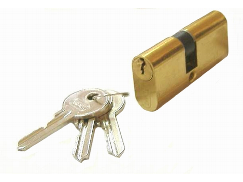 ise83002727h.png Cilindro Ovale Ottone Naturale A:27+B:27=L:54 mm. | Iseo - immagine 1