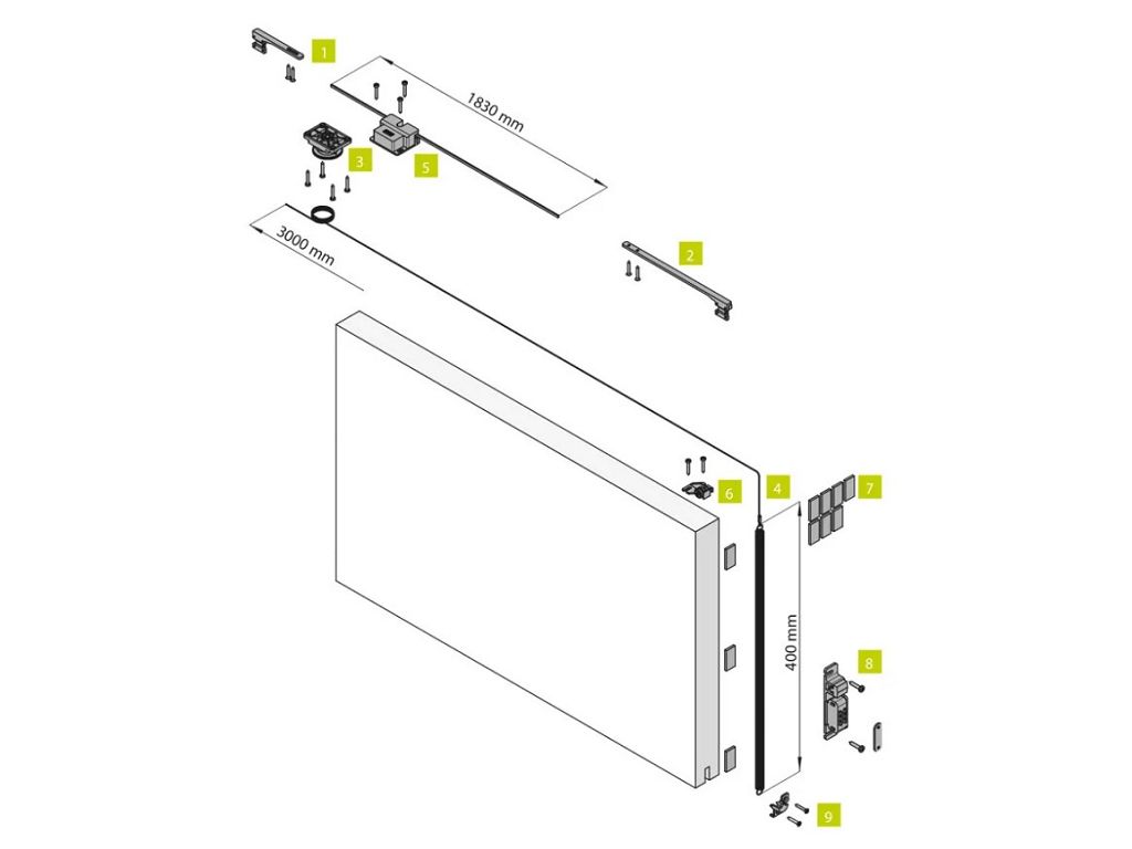 Chiusura Automatica 0880 2 New Kit Klose per Sistema Porta Scorrevole Interno Muro   Koblenz - immagine 2