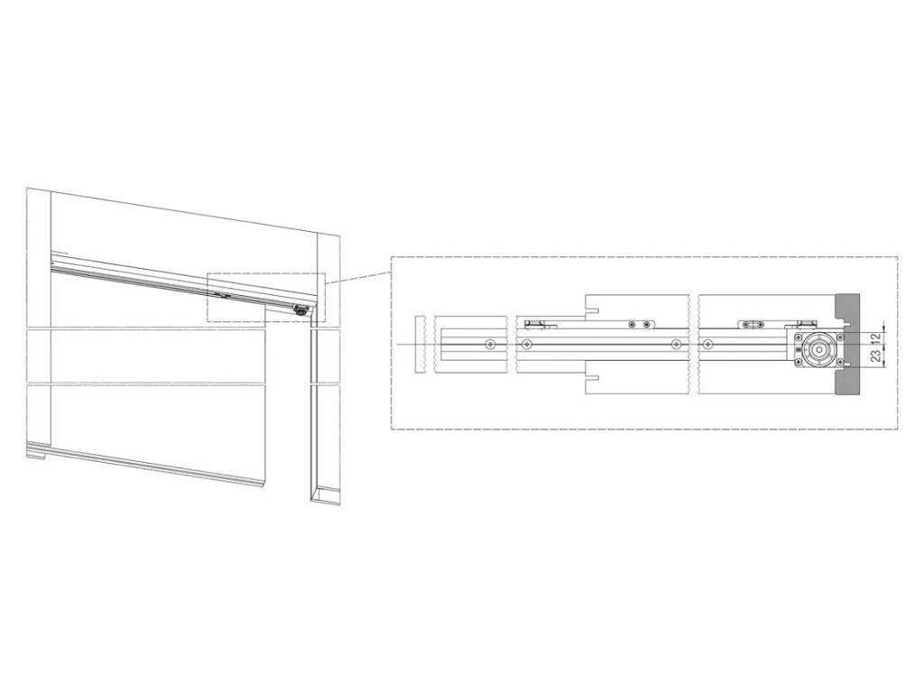 Chiusura Automatica 0880 2 New Kit Klose per Sistema Porta Scorrevole Interno Muro   Koblenz - immagine 3