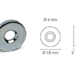 Incontro Ferro per Magnete mm.15x2 Zincato | Maco