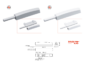 Cricchetto a Scatto M-Push Regolabile con Paracolpo  mm.89+37x15,5 | Maco