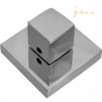 Mezzo Nottolino WC Q6 Rosetta Quadra mm.45x45x10h Cromo Lucido  Poggi & Mariani